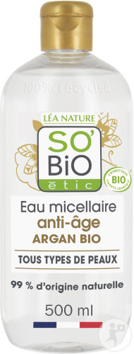 SoBio Étic Anti-Aging Micellar Water Précieux Argan bottle 500ml