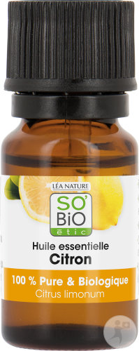 SoBio Étic Organic Lemon Essential Oil Bottle 15ml