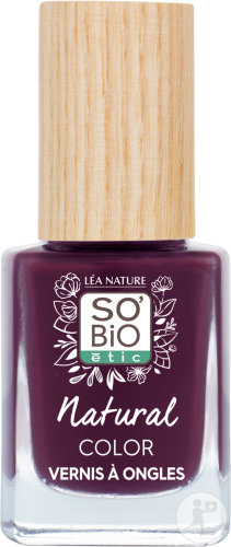 SoBio Étic Make-Up Natural Color Nail Polish 55 Dark Plum Bottle 11ml