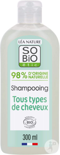SoBio Étic Shampoo All Hair Types Aloe Vera Organic Bottle 300ml
