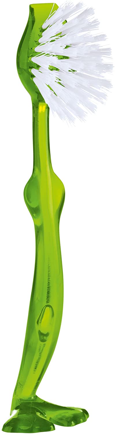 Koziol Tim Dish Brush, Transparent Olive Green
