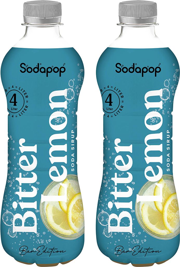 SODAPOP Bar-Edition Bitter Lemon Sirup 500ml, 2 Stück