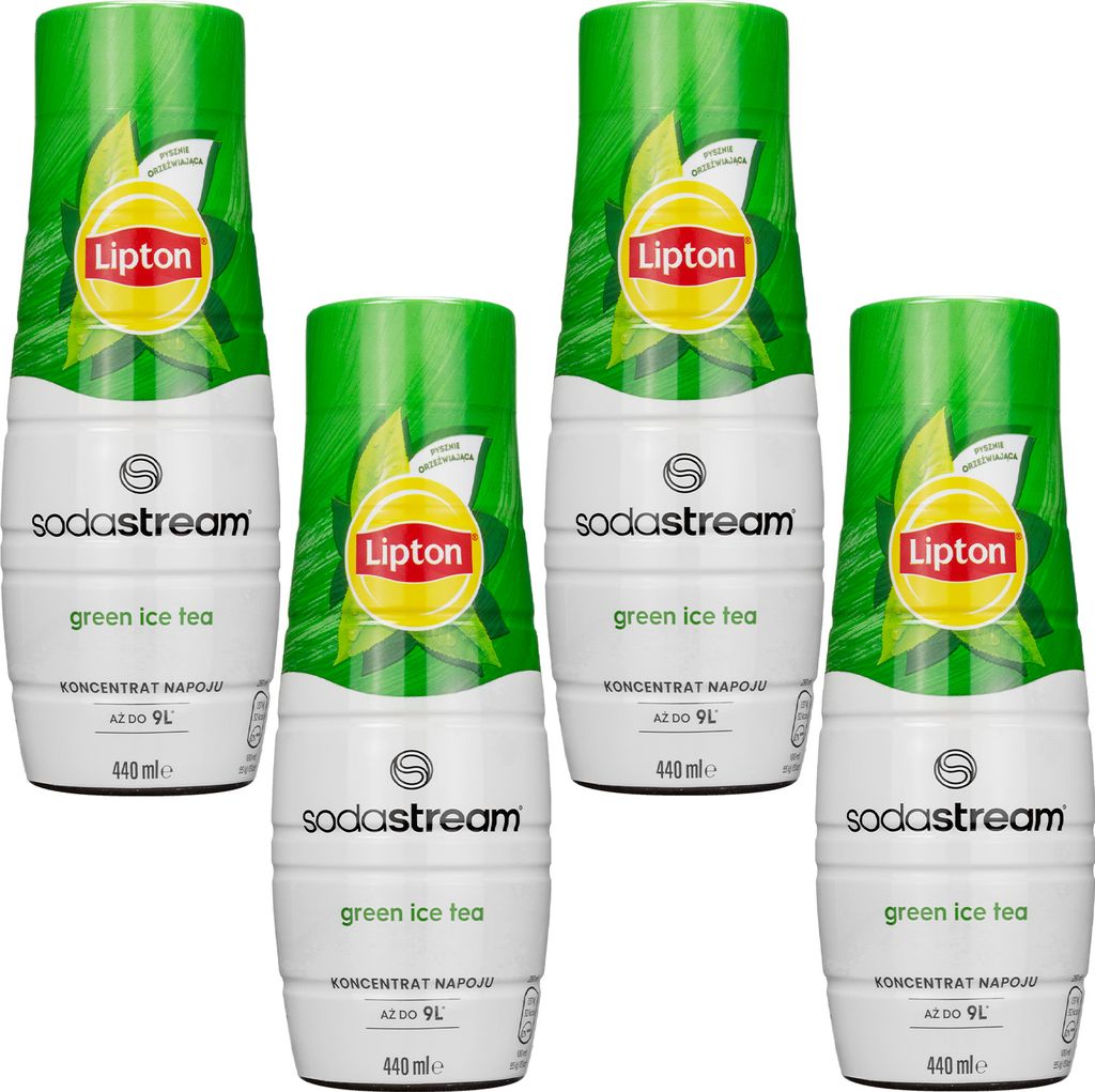 SodaStream Getränke-Sirup Lipton Eistee Grüner Tee, 440ml, 4 Stück