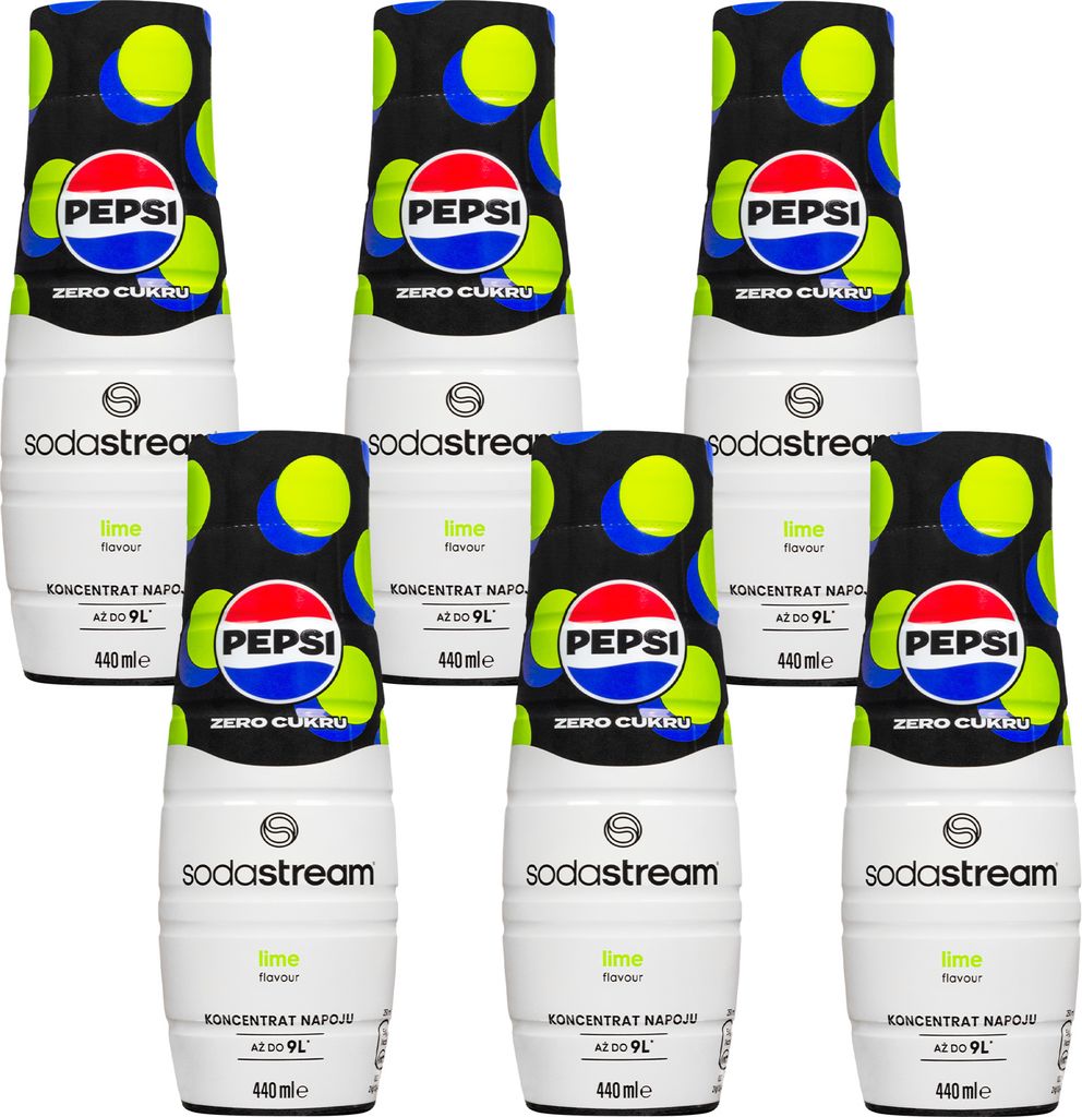 SodaStream Getränke-Sirup Pepsi MAX Limonen, 440ml, 6 Stück