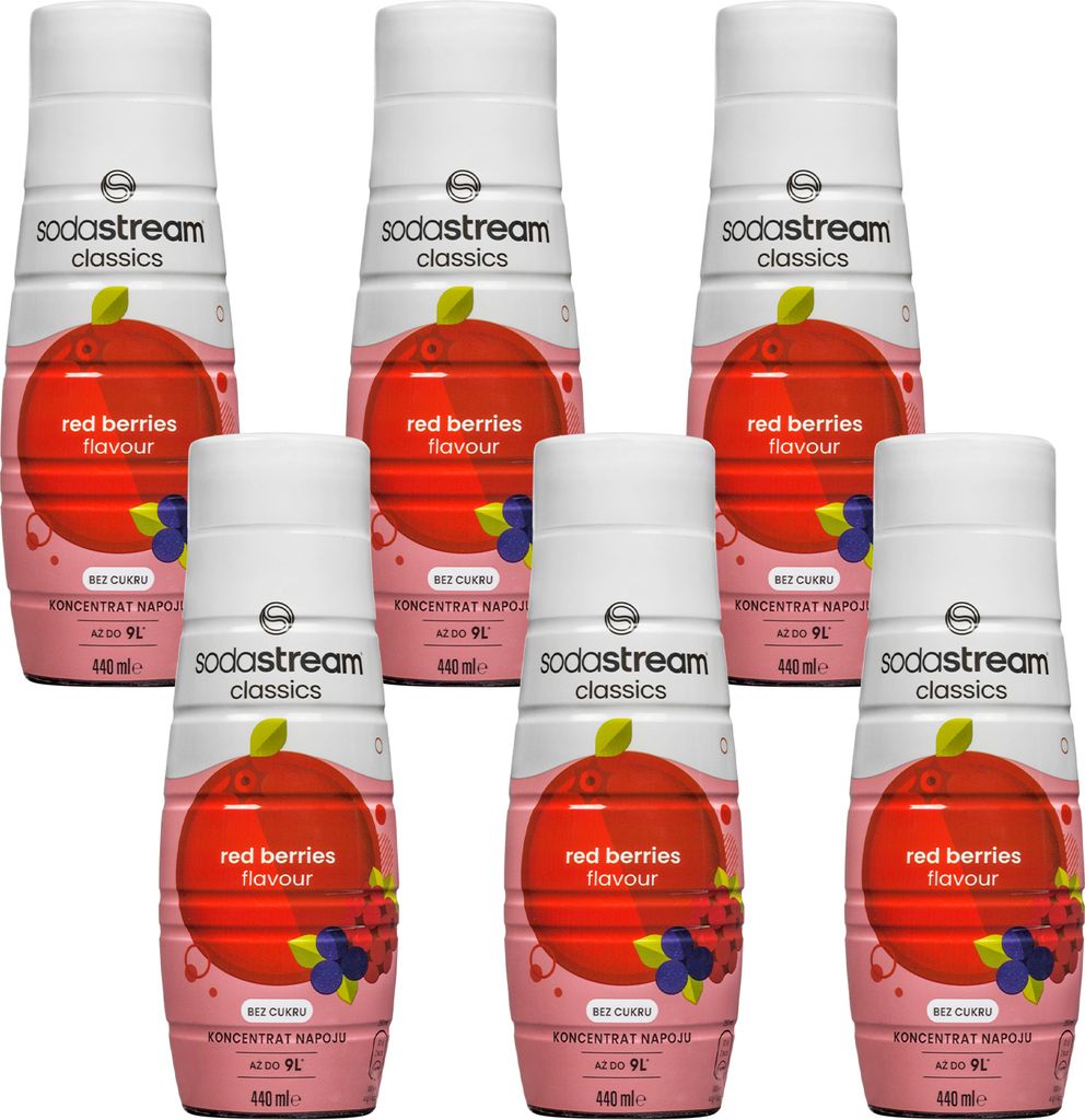 SodaStream Getränke-Sirup Rote Beeren Zero, 440ml, 6 Stück