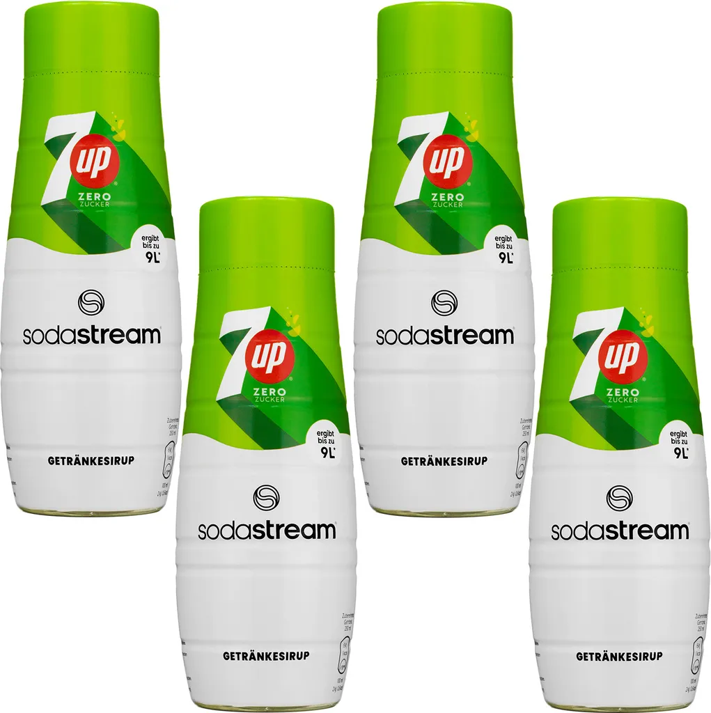 SodaStream Getränke-Sirup Softdrink 7UP Free Zero 440ml (4er Pack)