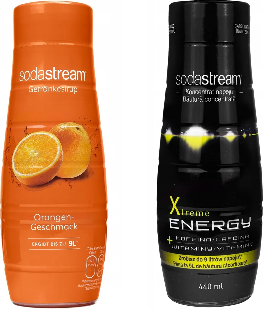 SodaStream Getränke-Sirup Softdrink Classics Orange 440ml + Xtreme Energy 440ml