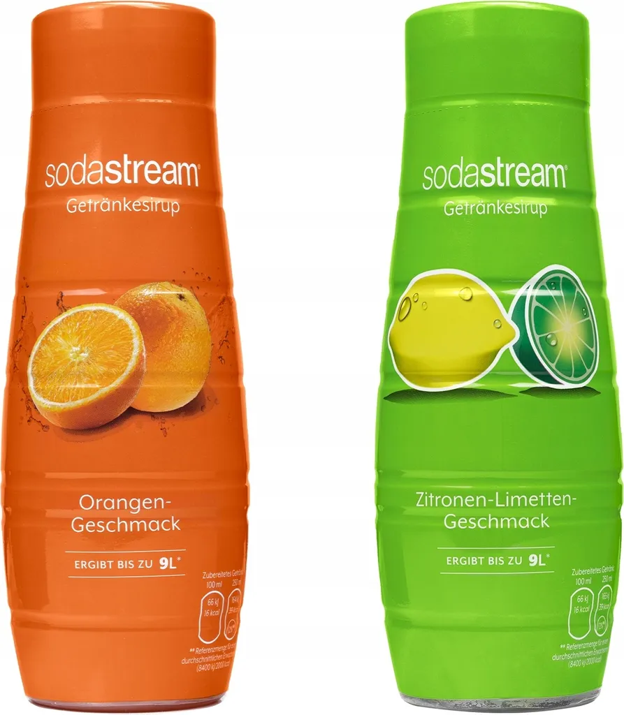 SodaStream Getränke-Sirup Softdrink Classics Orange 440ml + Zitrone-Limette 440ml