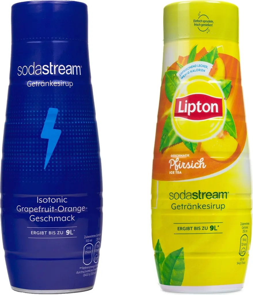 SodaStream Getränke-Sirup Softdrink Isotonisches 440ml + Lipton Eistee Pfirsich 440ml