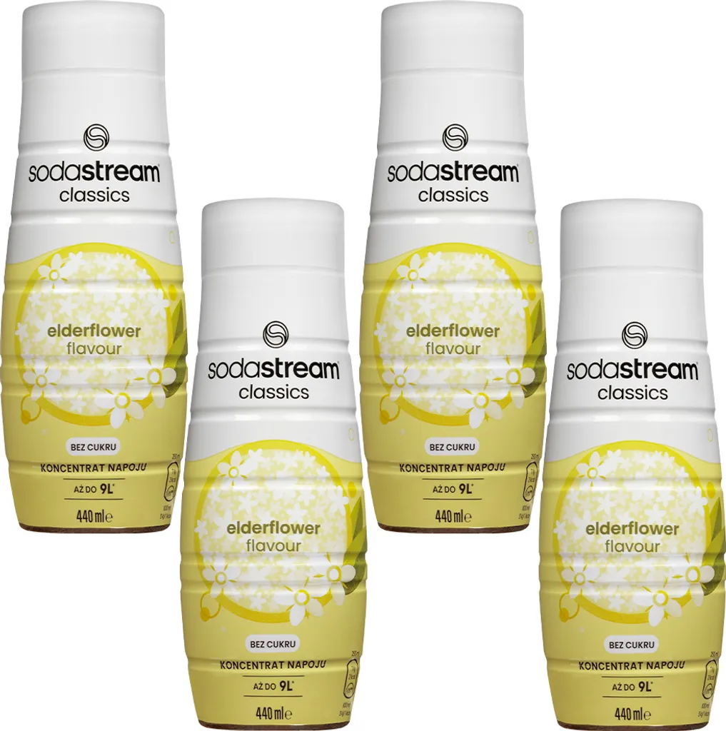 SodaStream Holunderblüten Zero Sirup 440ml, 4 Stück