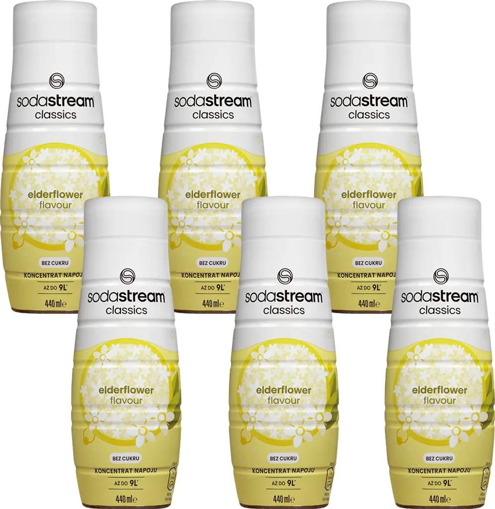 SodaStream Holunderblüten Zero Sirup 440ml, 6 Stück