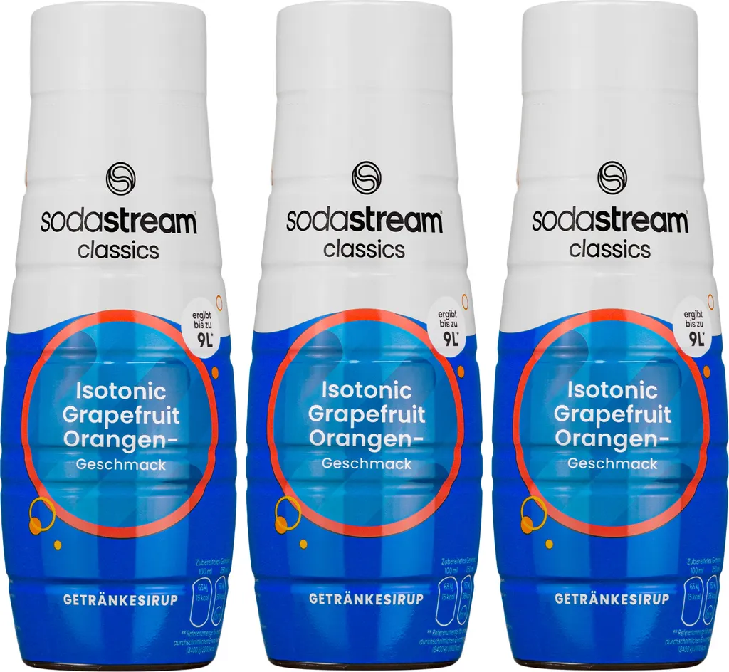 SodaStream Isotonischer Sirup 440ml, 3 Stück