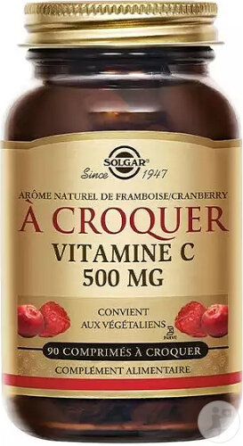 Solgar Vitamin C 500 Mg Raspberry/Cranberry Chewable Tablets 90 Chewable Tablets