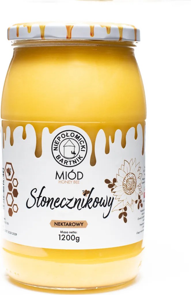 Sonnenblumennhonig 1200g - Cremiger Sonnenblumennhonig Roh und Frisch Honig aus der Imkerei Bienenhaltung