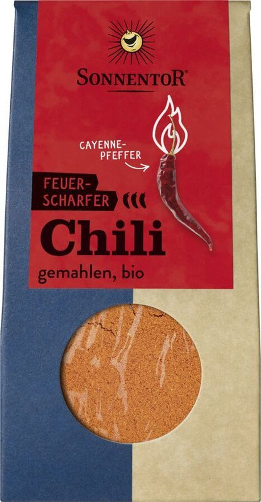 Sonnentor Chili fiery hot ground cayenne pepper -- 40g x 6 - 6-pack VPE