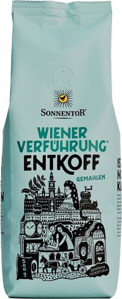 Sonnentor Decaffeinated Ground Coffee Viennese Temptation -- 500g x 5 - 5-pack VPE
