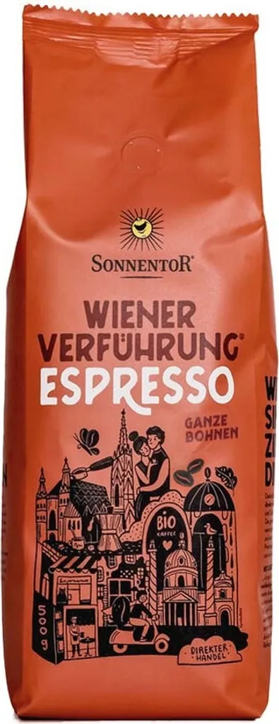 Sonnentor Espresso Coffee Whole Bean Viennese Temptation -- 500g