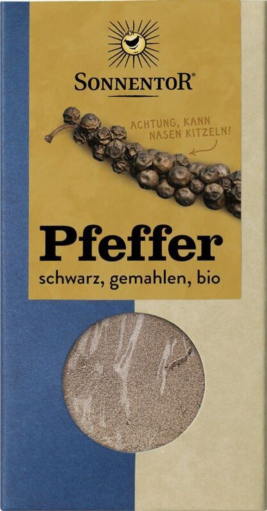 Sonnentor black pepper ground -- 50g x 6 - 6-pack VPE