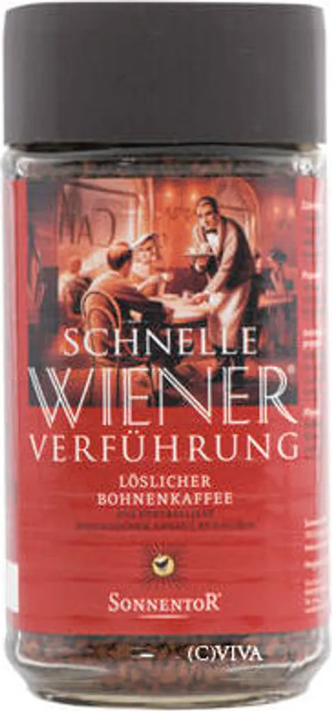 Sonnentor Schnelle Wiener Verführung Kaffee Instant Wiener Verführung Glas -- 100g