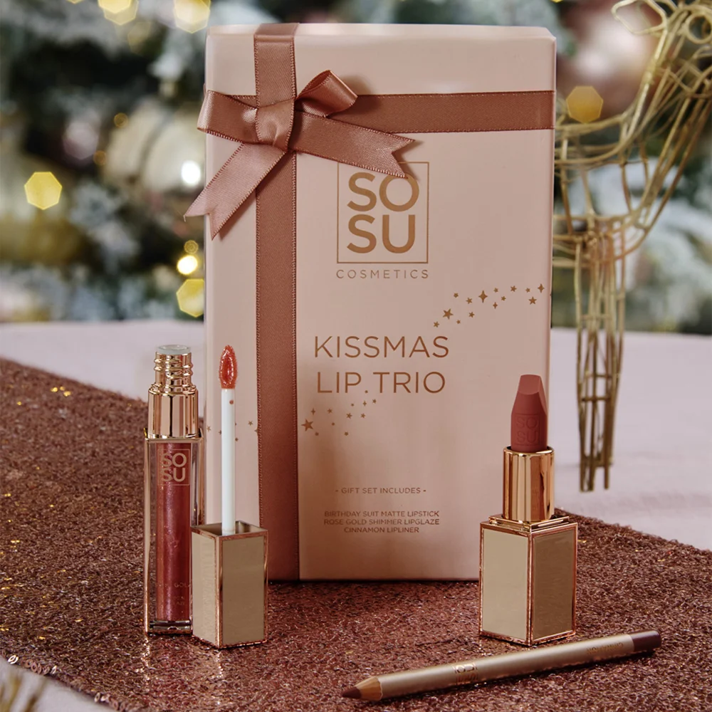 SOSU Cosmetics Kissmas Lip Trio Gift Set (for Lips)