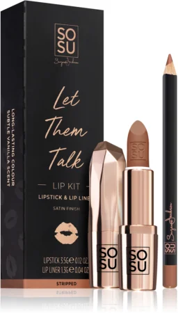 SOSU Cosmetics Let Them Talk Lip Set Stripped Shade