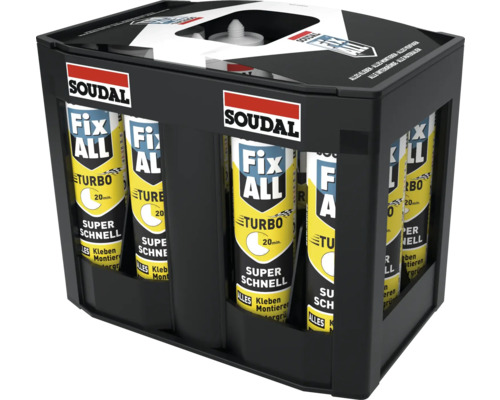 Soudal Fix ALL Crystal assembly adhesive transparent 300 g pack = 12 pcs