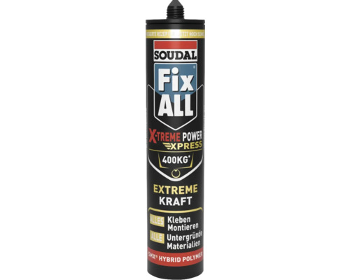 Soudal Fix All X-treme Express assembly adhesive white 410 g pack = 12 pcs