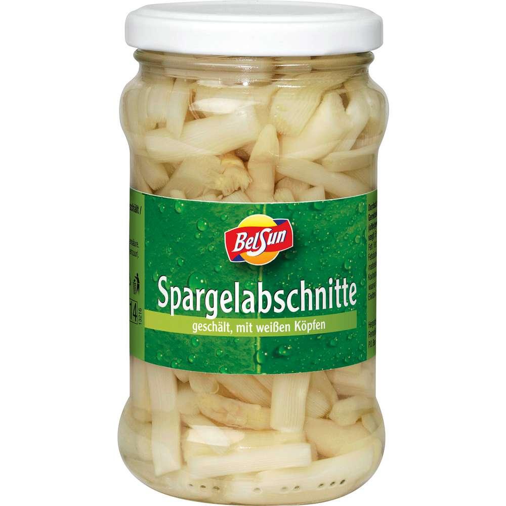 Asparagus pieces with heads, white
