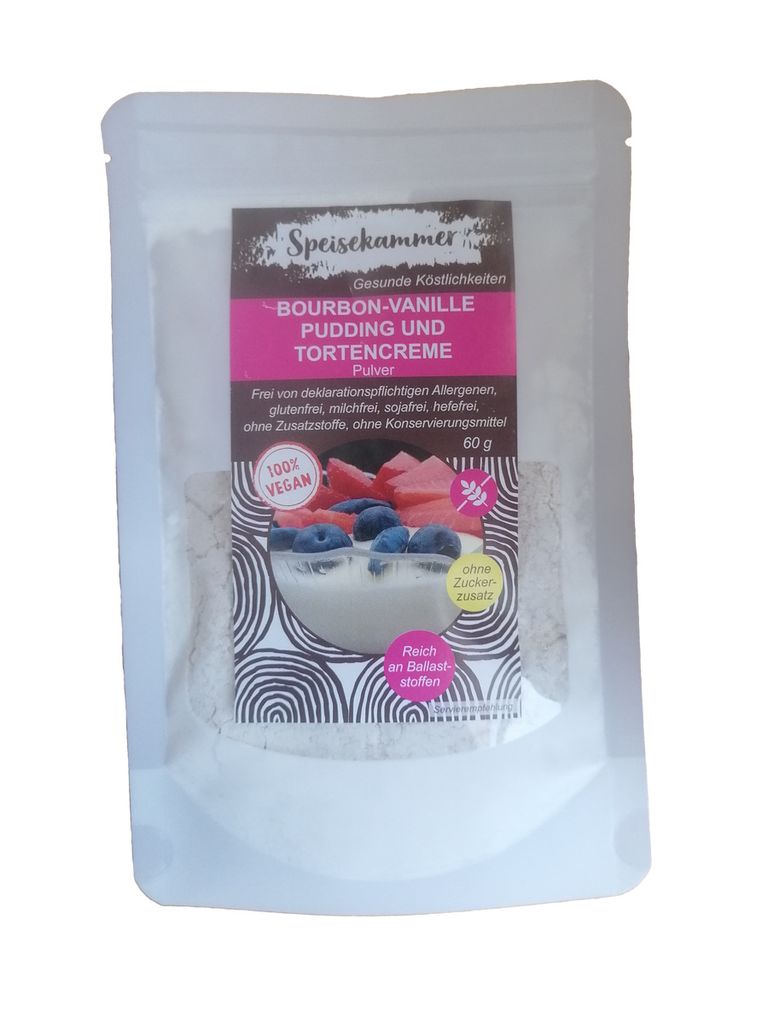 Pantry Vegan Bourbon Vanilla Pudding and Cake Cream Powder 60 g / gluten-free / no added sugar