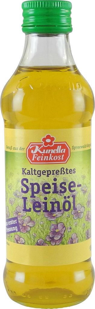 Speiseleinöl kaltgepresst von Kunella Feinkost (100 ml)