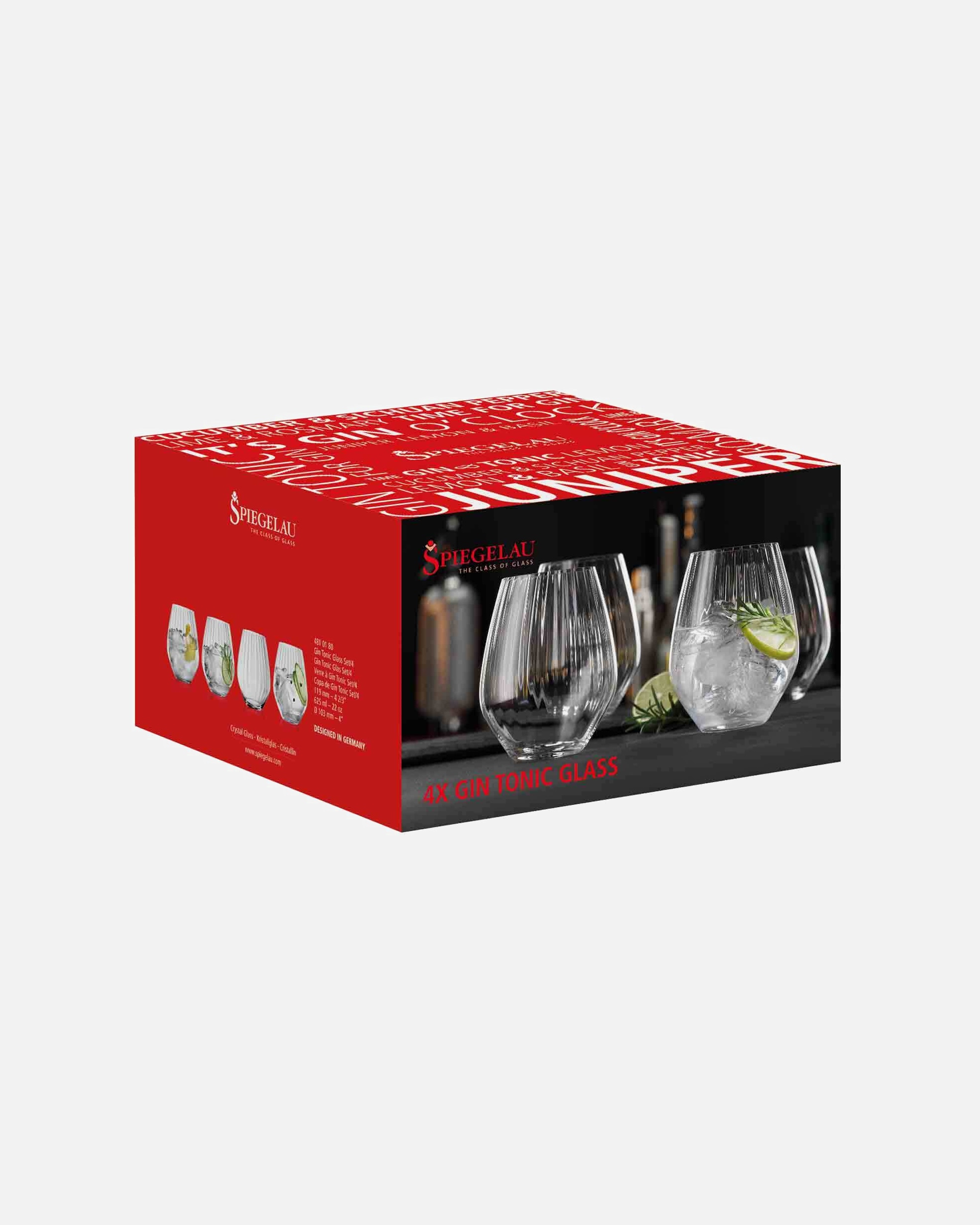 Spiegelau glass gin and tonic cups set of 4