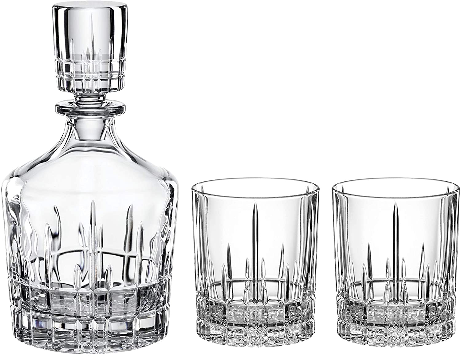 Spiegelau & Nachtmann, 4500198 Whisky Set 3-Piece Carafe with 2 Glasses Crystal Glass Perfect Serve