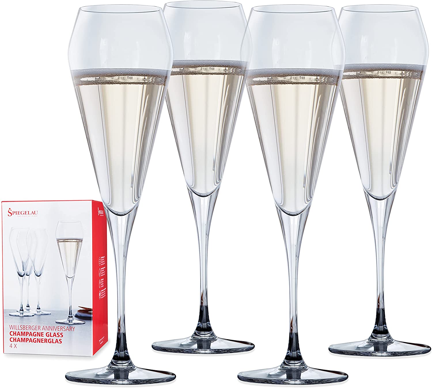 Spiegelau & Nachtmann Spiegelau Willsberger Anniversary Champagne Flute, Set of 4