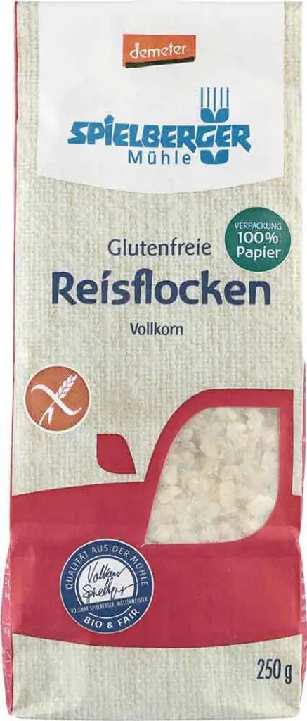 Spielberger Mühle glutenfreie Reisflocken Vollkorn 250 g