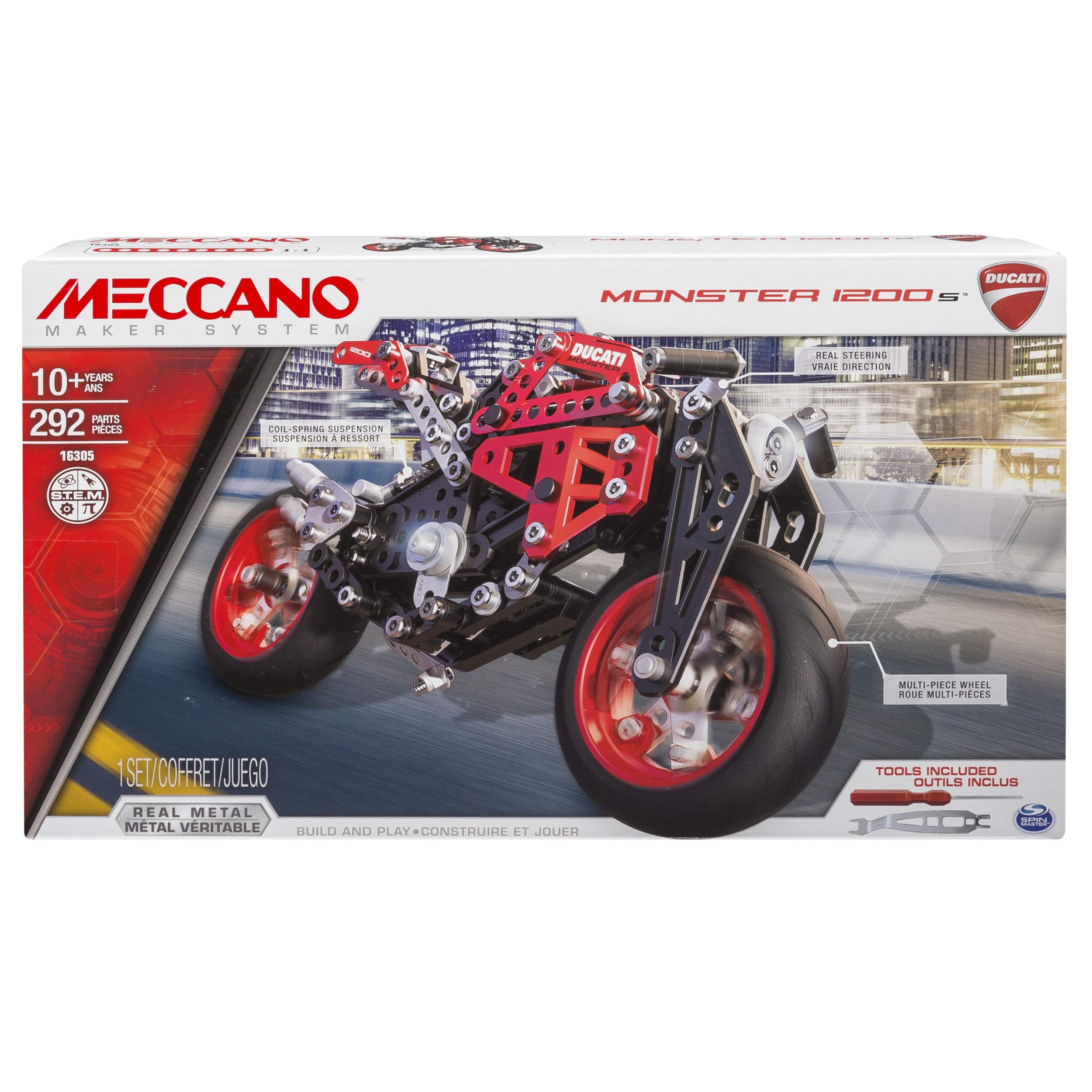 Meccano Spin Master Ducati Motorcycle License Model