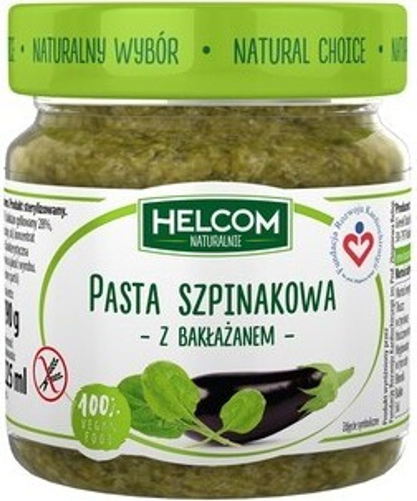 Spinach paste with grilled eggplant 190G Helcom Natural