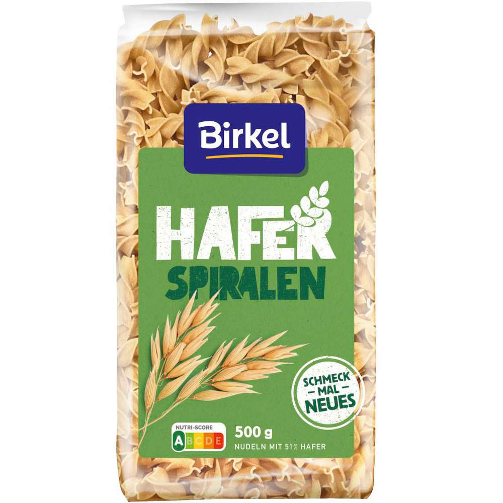 Spiral noodles, oats