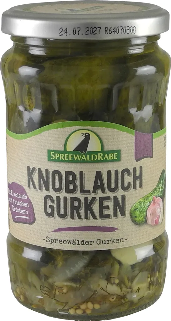 Spreewald garlic pickles from Spreewald-Rabe (370 ml glass)