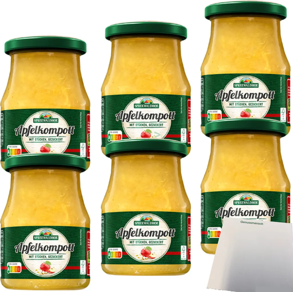 Spreewaldhof Apple Compote 6-pack (6x360g jar) + usy Block