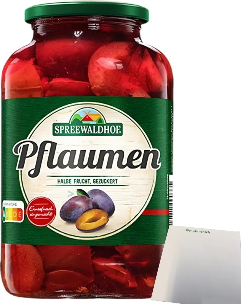 Spreewaldhof plum half fruit (680g jar) + usy block