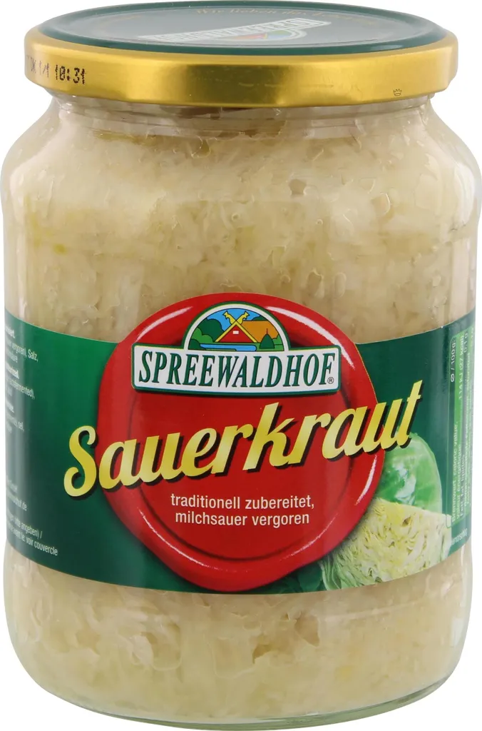 Spreewaldhof sauerkraut traditionally prepared (680g jar)