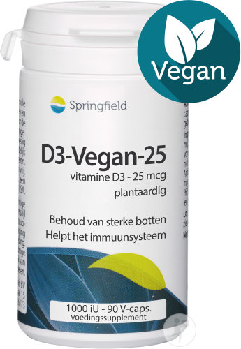 Springfield Vitamin D3 25mcg Vegan 90 capsules