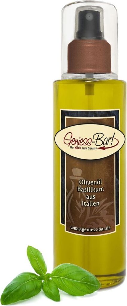 Sprühöl Basilikum Olivenöl aus Italien 0,26L Sprühflasche sehr aromatisch kaltgepresst Pumpspray
