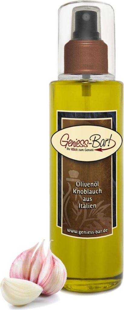 Sprühöl Knoblauch Olivenöl aus Italien 0,26L Sprühflasche sehr aromatisch kaltgepresst Pumpspray
