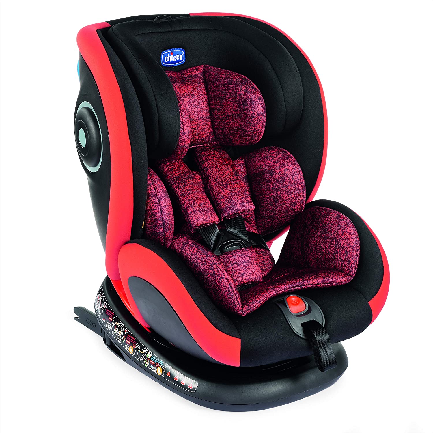 Chicco Seat4Fix Poppy Red Group 0+/1/2/3 Unisex Car Seat