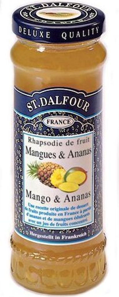 St. Dalfour Mango Ananas Fruchtaufstrich Brotaufstrich Konfitüre 280g