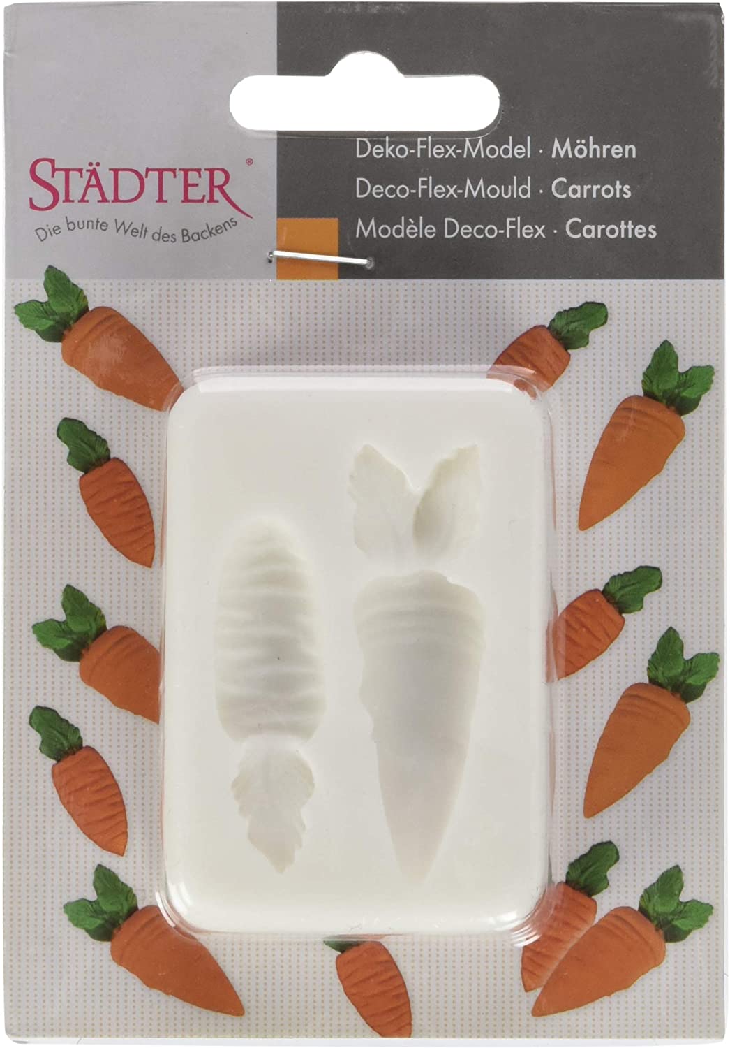 Städter 257306 Flexible Silicone Starfish Decoration Mould Model Carrot Carrots