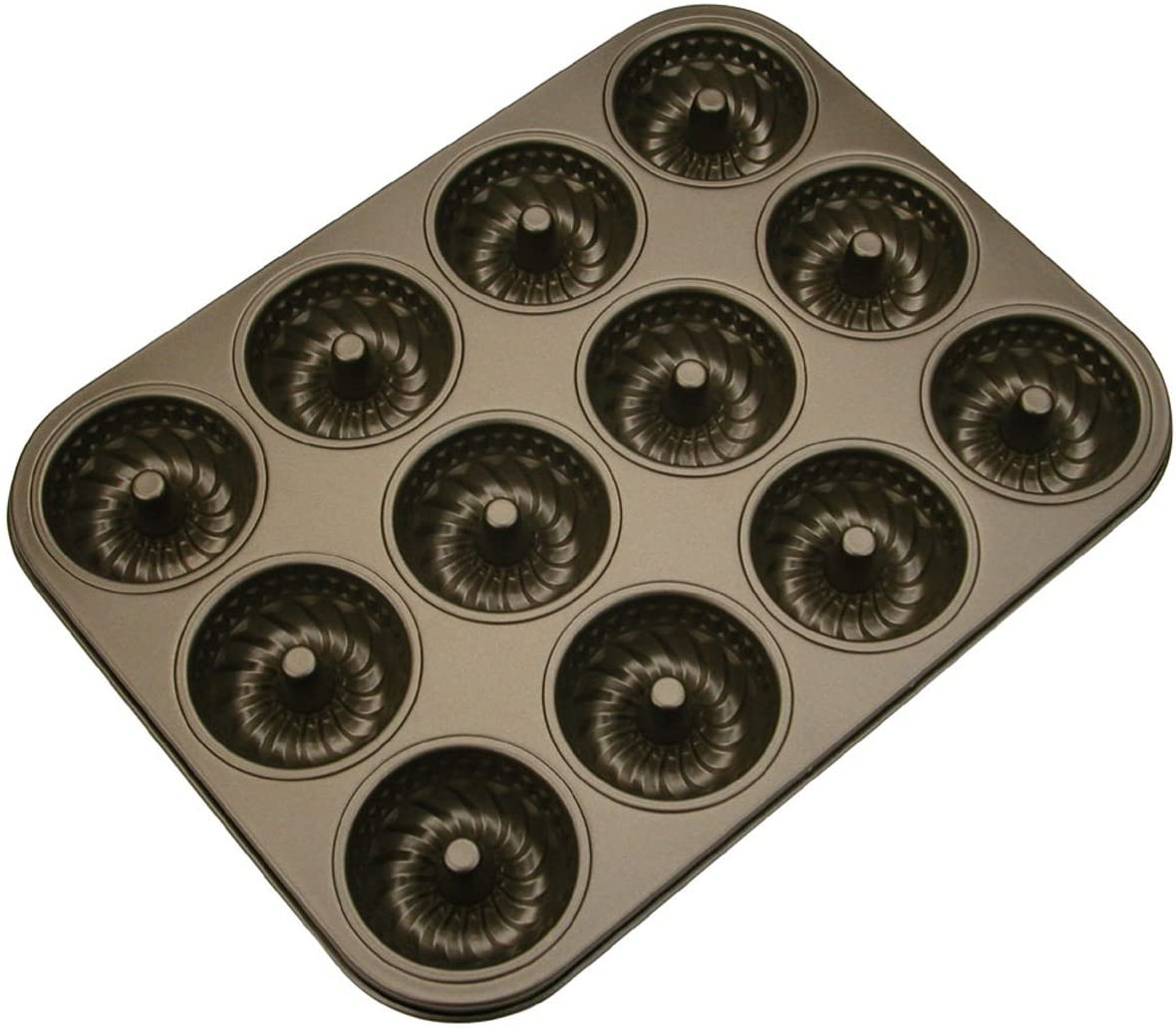 Städter 489110 Baking Moulds 12 x Mini Ring Cake Moulds Diameter 70 mm Depth 35 mm