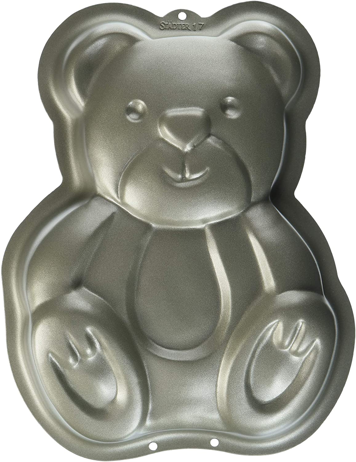 \'Städter 521087 \"Theo the ABC Bear Baking Tin, Non-Stick Coating, Grey, 23 x 17 x 3 cm