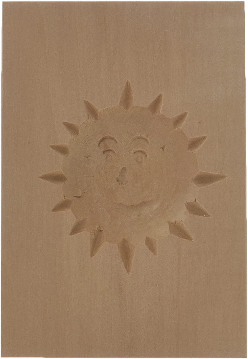 \'Städter 841147 Springerles Model Sun Design 2, Wood, brown, 8 x 5.5 x 3 cm